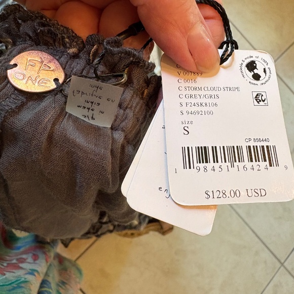 Free People Boho Gypsy striped skirt small NWT - Picture 7 of 7